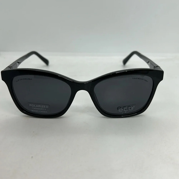 ECO Women’s Cassia BLK Eyeglasses Frames & Polarized Sun Clip On. RXa… - Picture 8 of 11
